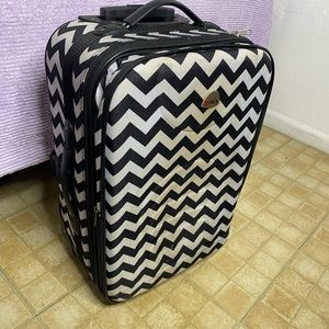 Zebra print suit case